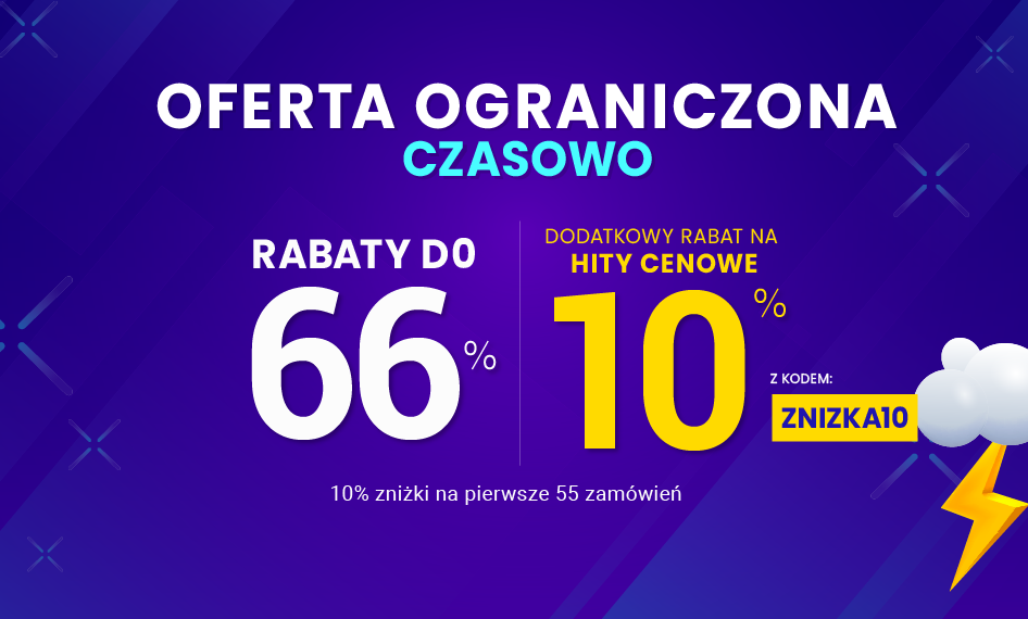 Rabaty do 66 % + extra rabat 10 %