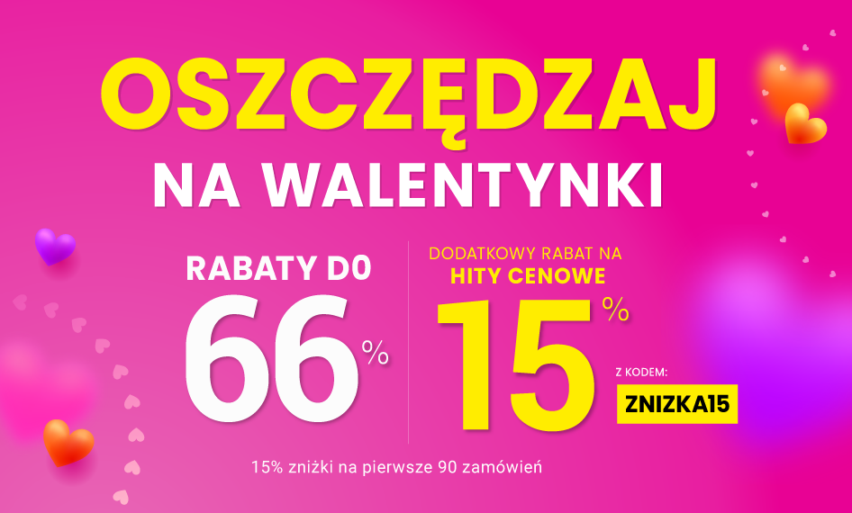 Rabaty do 66 % + extra rabat 15 %