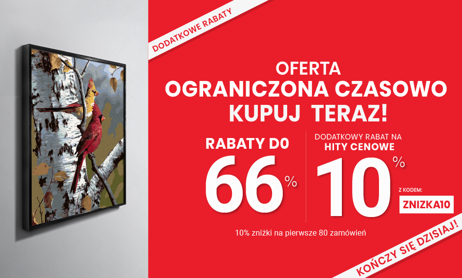 Rabaty do 66 % + extra rabat 10 %