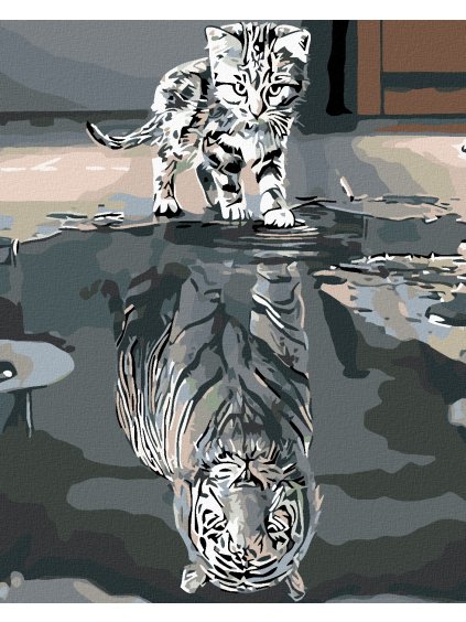 Haft diamentowy - Kotek czy tygrys