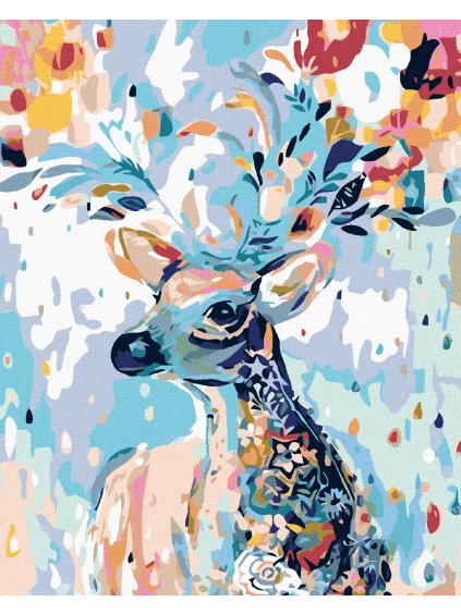 Haft diamentowy - Malowany jeleń