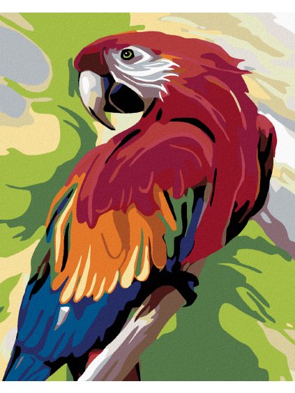 Haft diamentowy - Kolorowa papuga