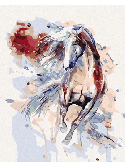Haft diamentowy - Koń w biegu – abstrakcja