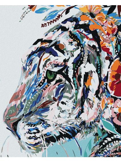 Haft diamentowy - Malowany tygrys