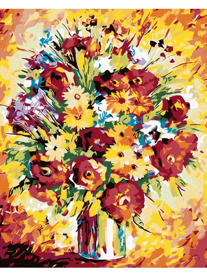 Haft diamentowy - Wielki bukiet kwiatów polnych