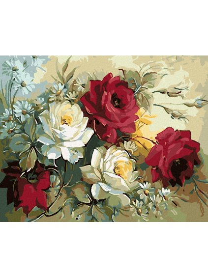 Haft diamentowy - Róże jak malowane