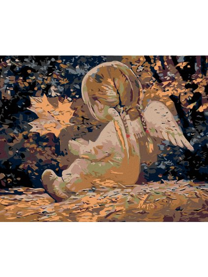 Haft diamentowy - Jesienny aniołek – dziewczynka
