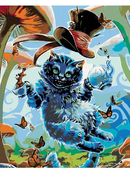 Haft diamentowy - Kot z Cheshire