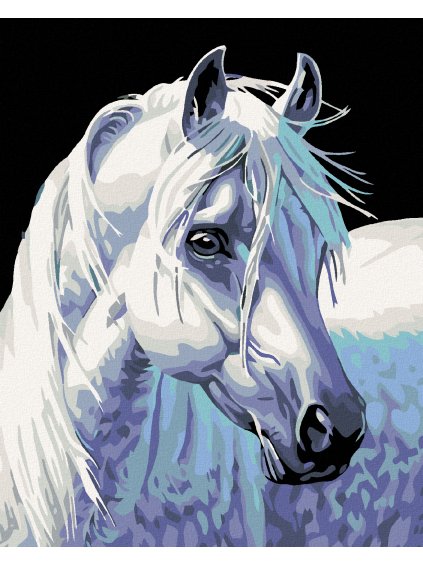 Haft diamentowy - Biały koń