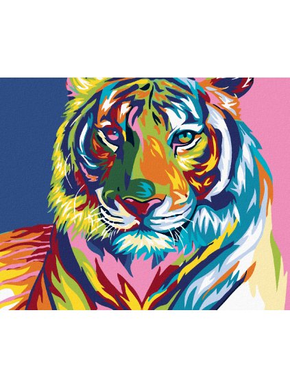 Haft diamentowy - Kolorowy tygrys
