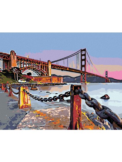 Haft diamentowy - Widok na most Golden Bridge