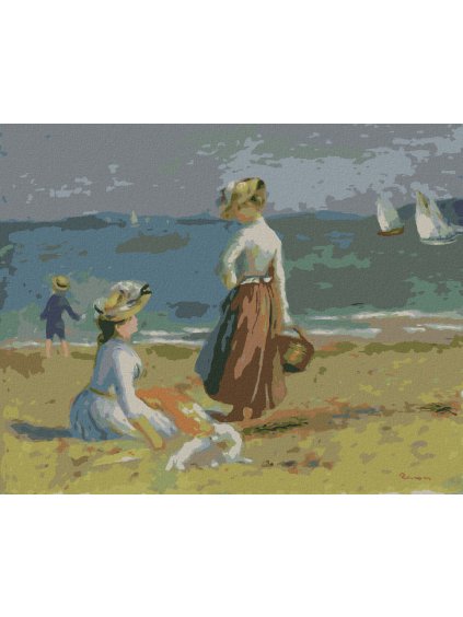 Haft diamentowy - POSTACIE NA PLAŻY (A. RENOIR)