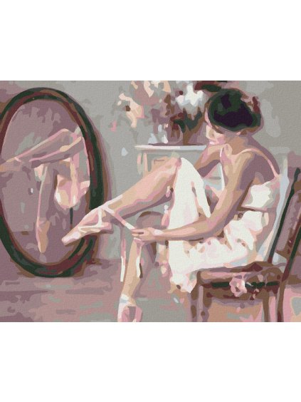 Haft diamentowy - Baletnica w lustrze
