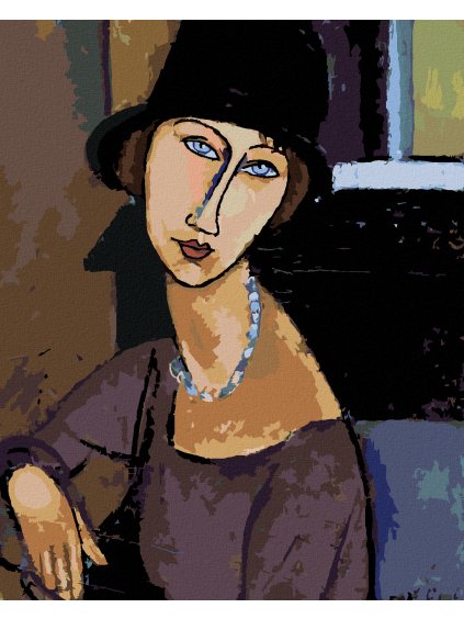 Haft diamentowy - JEANNE HÉBUTERNE Z KAPELUSZEM I NASZYJNIKIEM (AMEDEO MODIGLIANI)