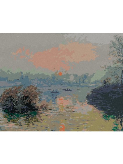 Haft diamentowy - ZACHÓD SŁOŃCA NAD SEKWANĄ (CLAUDE MONET)