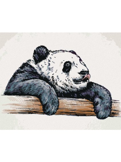 Haft diamentowy - OBLIZUJĄCA SIĘ PANDA