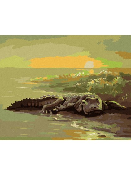 Haft diamentowy - ALIGATOR NAD WODĄ (D. RUSTY RUST)