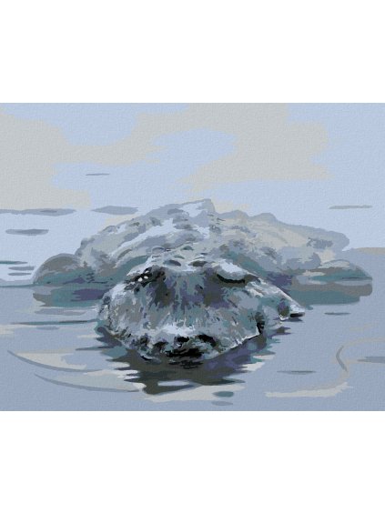 Haft diamentowy - ALIGATOR W WODZIE (D. RDZA RDZAWA)