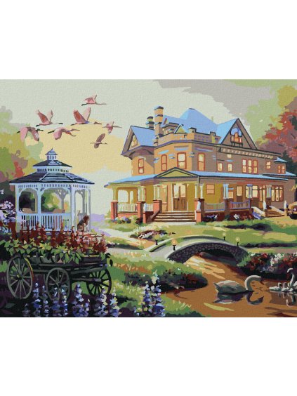 Haft diamentowy - DOM Z ALTANĄ I ZACHÓD SŁOŃCA (D. RUSTY RUST)