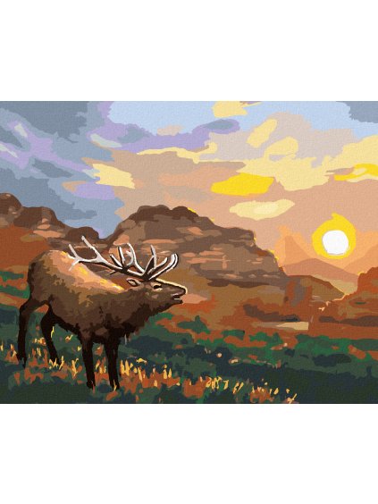 Haft diamentowy - ŁOŚ O ZACHODZIE SŁOŃCA (D. RUSTY RUST)