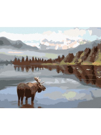 Haft diamentowy - ŁOŚ STOJĄCY W WODZIE (D. RUSTY RUST)