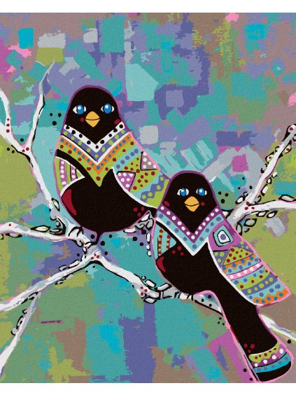 Haft diamentowy - PTAK Z PISKLĘTEM (JONNA JAMES)