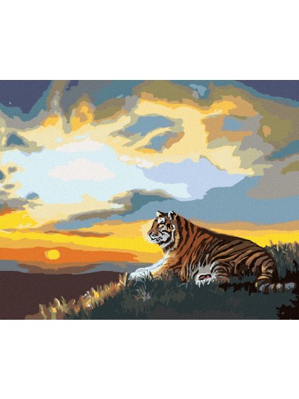Haft diamentowy - TYGRYS I ZACHÓD SŁOŃCA (D. RUSTY RUST)