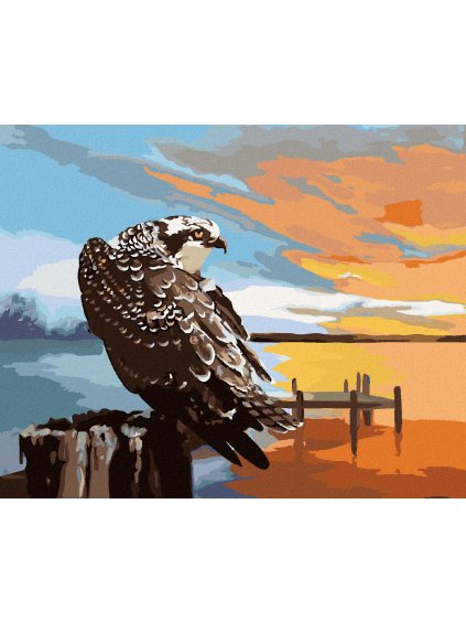 Haft diamentowy - ORZEŁ, MOLO I ZACHÓD SŁOŃCA (D. RUSTY RUST)