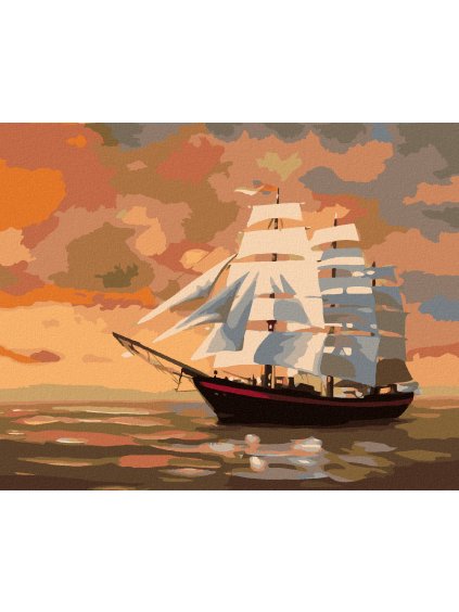 Haft diamentowy - ŻAGLOWIEC PO ZMIERZCHU (D. RUSTY RUST)