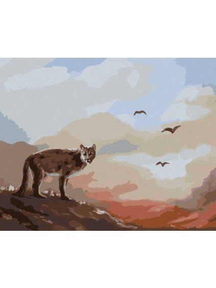 Haft diamentowy - PUMA, PTAKI I ZACHÓD SŁOŃCA (D. RUSTY RUST)