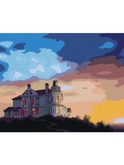 Haft diamentowy - DWÓR I ZACHÓD SŁOŃCA (D. RUSTY RUST)