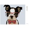 Haft diamentowy - Bulldog w okularach