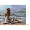 Haft diamentowy - Dziewczyna nad morzem