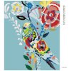 Haft diamentowy - Malowany ptak i kwiaty