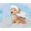 Haft diamentowy - PIES ANIOŁ NA OBŁOKU