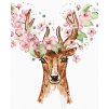 Haft diamentowy - JELEŃ Z KWIATAMI
