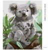 Haft diamentowy - Koala z młodym