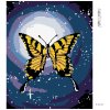 Haft diamentowy - Motyl na tle księżyca