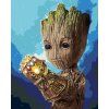 Haft diamentowy - GROOT Z INFINITY GAUNTLET (Wariant płótno bez ramy, Rozmiar 40x50 cm)