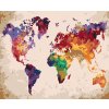 Haft diamentowy - KOLOROWA MAPA ŚWIATA