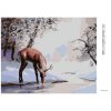 Haft diamentowy - JELEŃ PIJĄCY ZIMĄ ZE STRUMIENIA (D. RUSTY RUST)