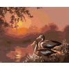 Haft diamentowy - KACZKI NAD JEZIOREM I ZACHÓD SŁOŃCA (D. RUSTY RUST)