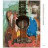 Haft diamentowy - GITARA (Wariant płótno bez ramy, Rozmiar 40x50 cm)