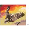 Haft diamentowy - LECĄCY ORZEŁ NA CZERWONYM TLE (D. RUSTY RUST)