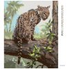 Haft diamentowy - MŁODE OCELOTA NA DRZEWIE (D. RUSTY RUST)