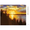 Haft diamentowy - ZACHÓD SŁOŃCA NAD JEZIOREM (D. RUSTY RUST)
