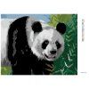 Haft diamentowy - PANDA (D. RUSTY RUST) (Wariant płótno bez ramy, Rozmiar 40x50 cm)
