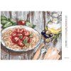 Haft diamentowy - SPAGHETTI (Wariant płótno bez ramy, Rozmiar 40x50 cm)