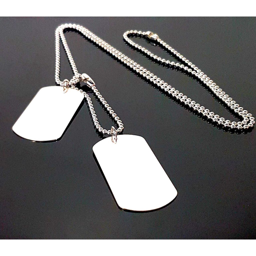 Strieborný vojenský set DOG TAGS