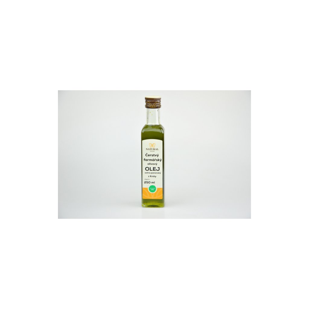 Natural čerstvý farmářský olivový olej extra panenský z Kréty 250ml